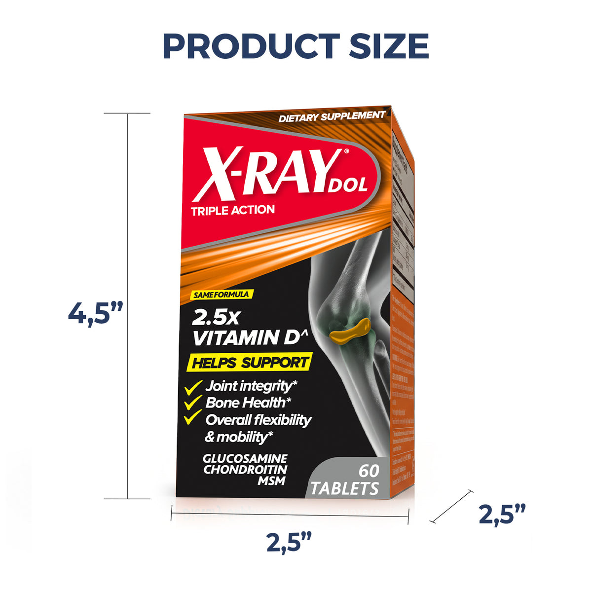X Ray DOL Triple Action Bone Support Capsules - 60 Capsules each - Cas ...